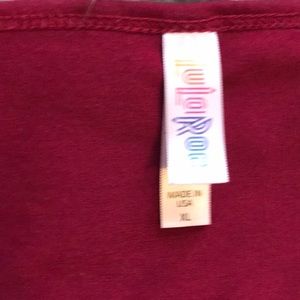 LuLaRoe Tops - Lularoe burgundy too LuLaRoe Tops - Lularoe burgundy too
